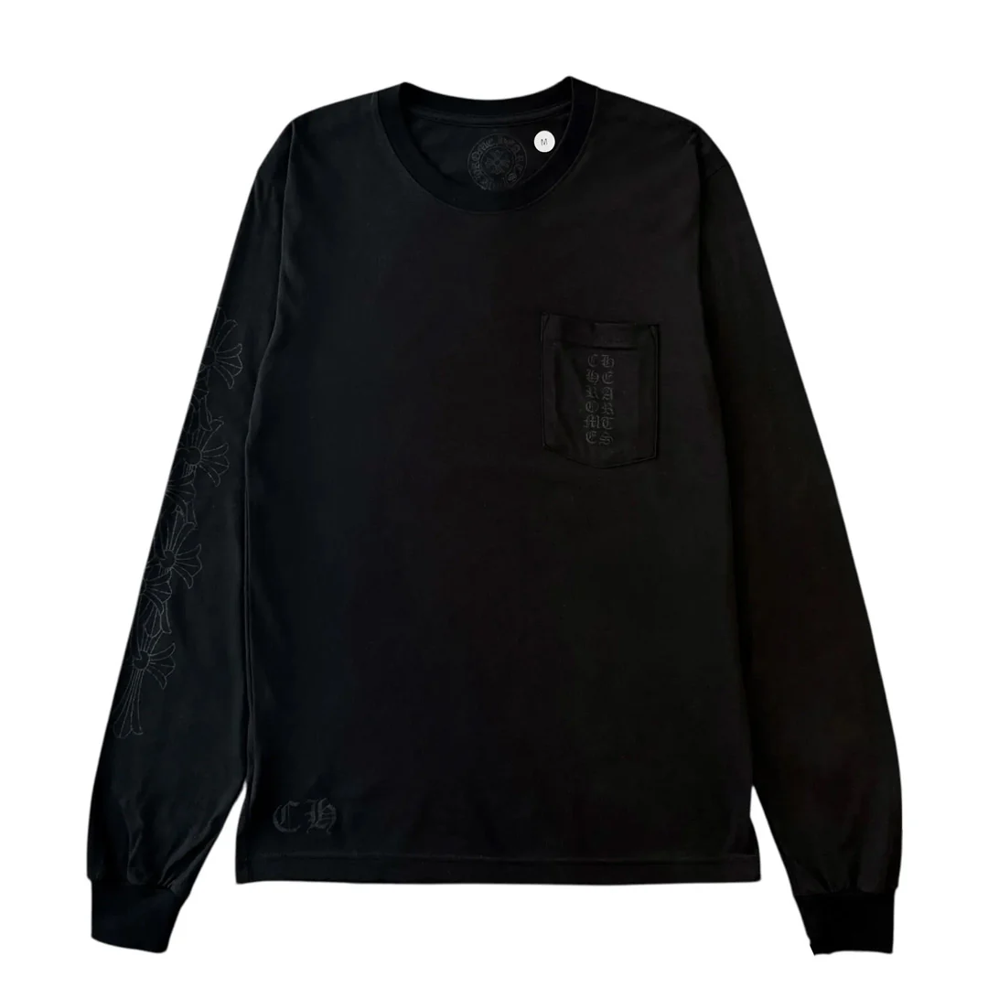 Chrome Hearts Miami Exclusive Cemetery Long Sleeve T-Shirt Black