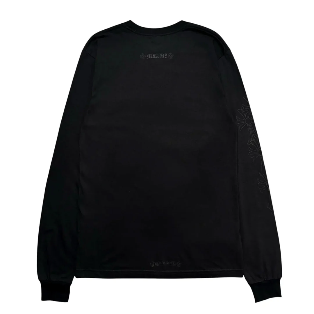 Chrome Hearts Miami Exclusive Cemetery Long Sleeve T-Shirt Black - Image 2