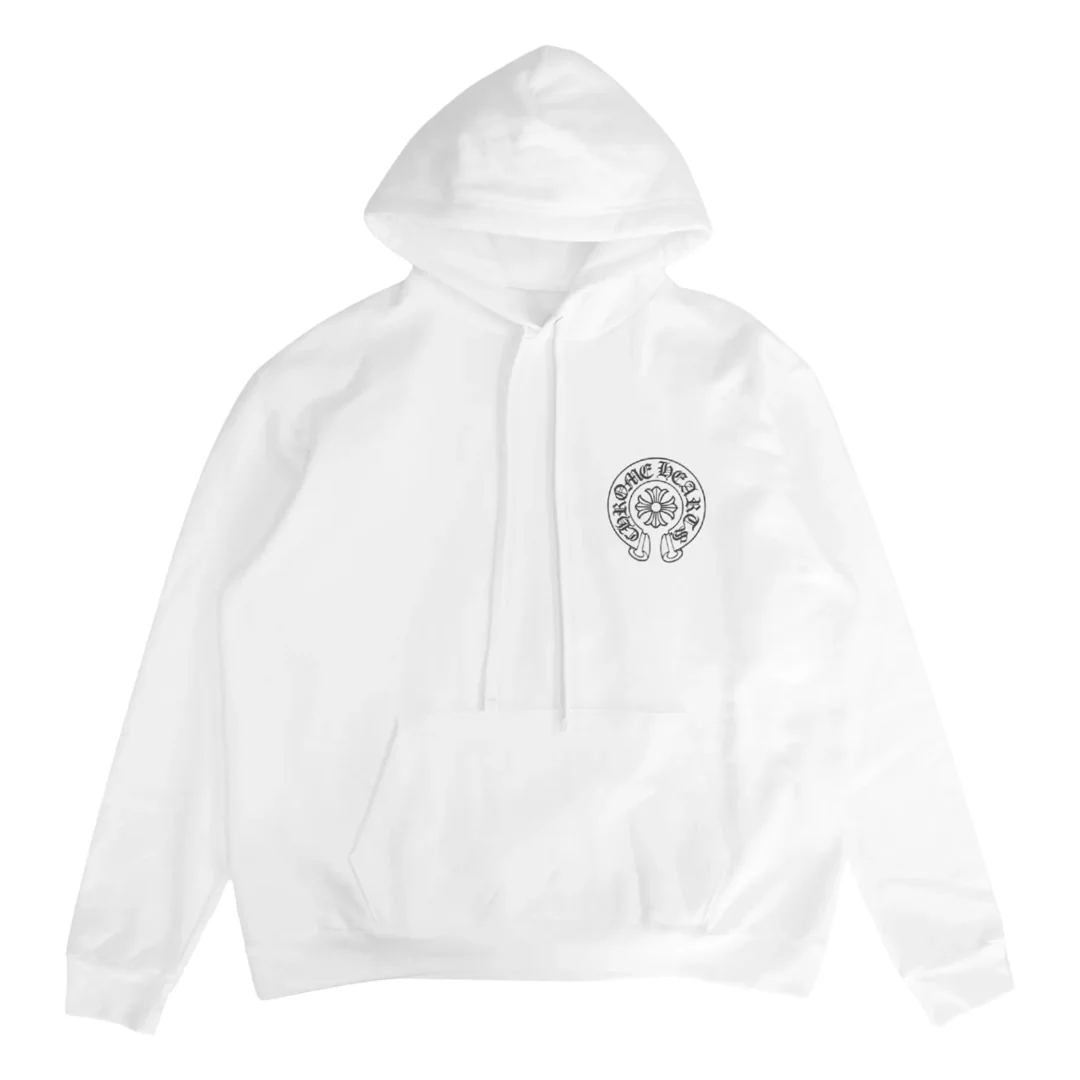 Chrome Hearts Miami Exclusive Horseshoe Pullover Hoodie White - Image 2