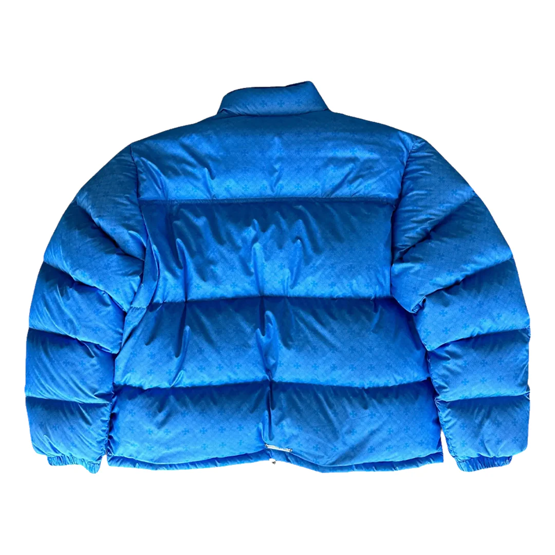 Chrome Hearts Monogram Puffer Jacket Blue - Image 2
