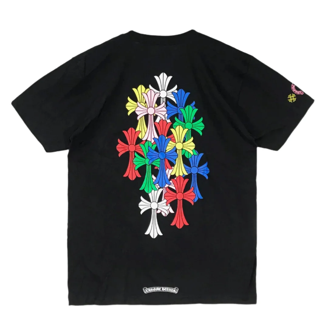 Chrome Hearts Multi Color Cross Cemetery T-Shirt Black - Image 2