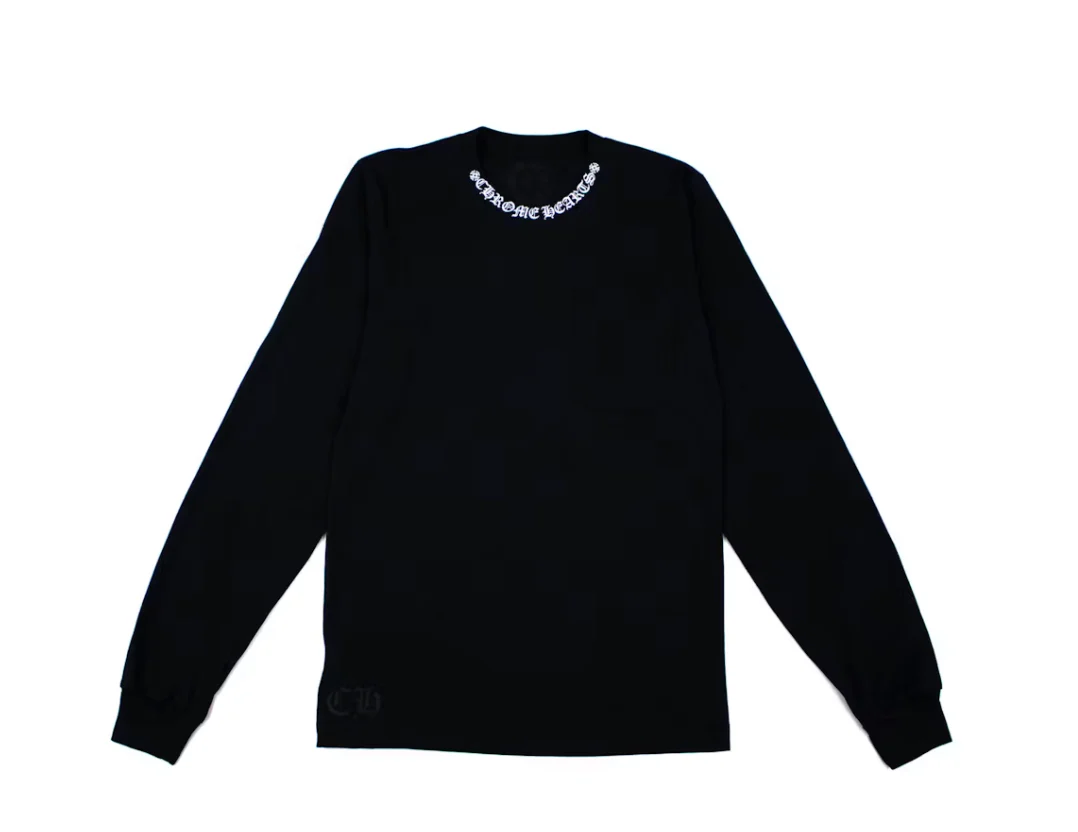 Chrome Hearts Neck Logo Floral Cross Long Sleeve T-Shirt - Image 2