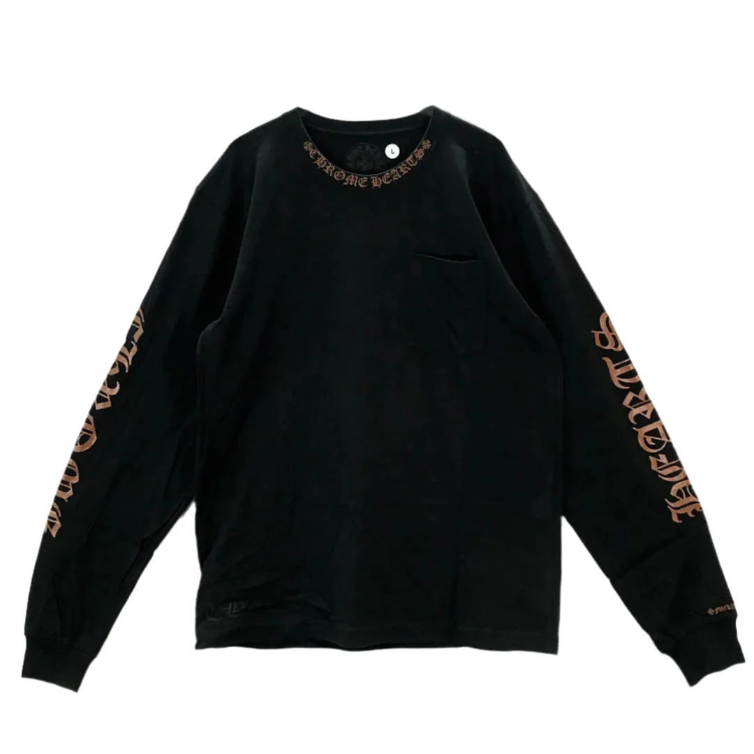 Chrome Hearts Neck Logo Long Sleeve T-Shirt Brown