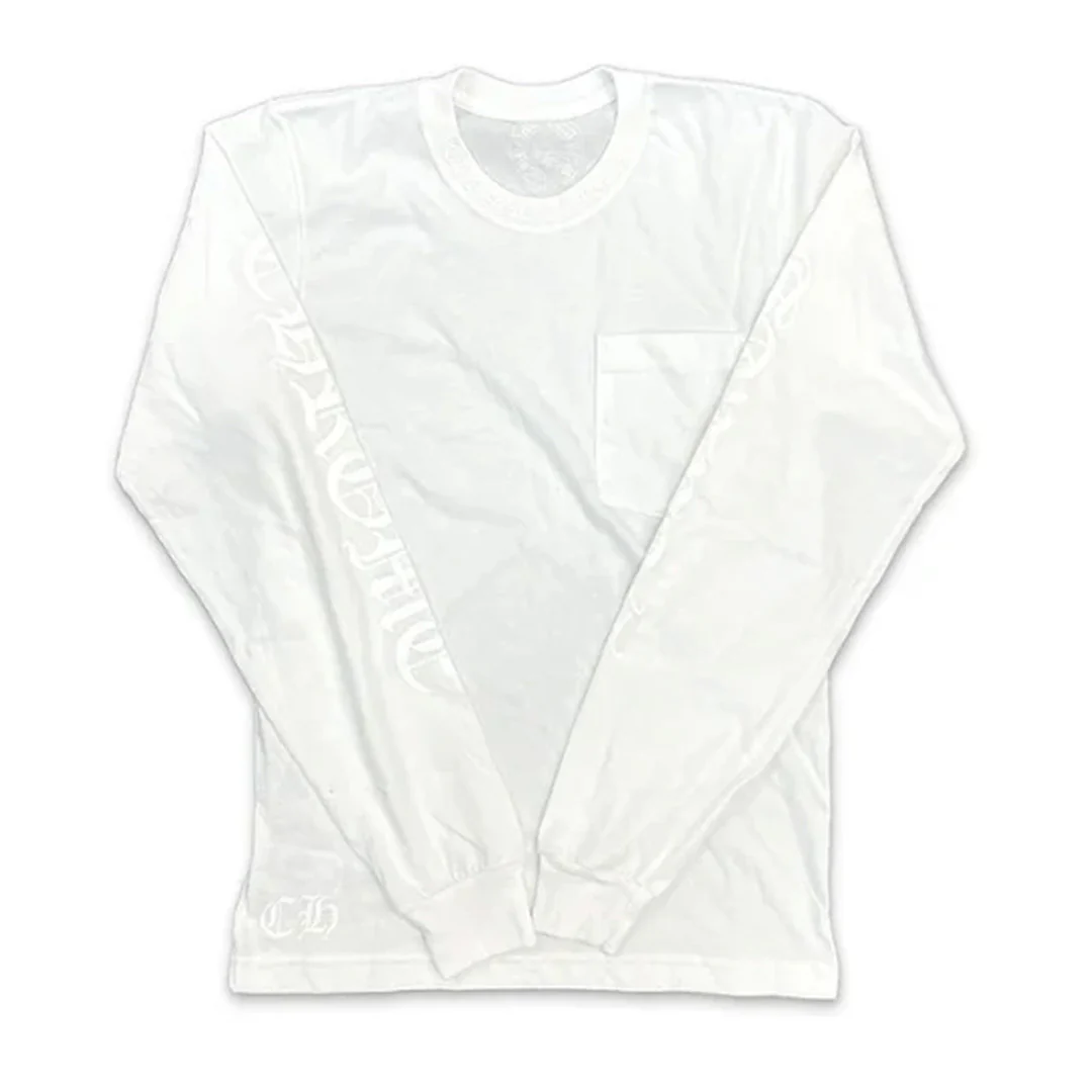 Chrome Hearts Neck Logo Long Sleeve T-Shirt White/White