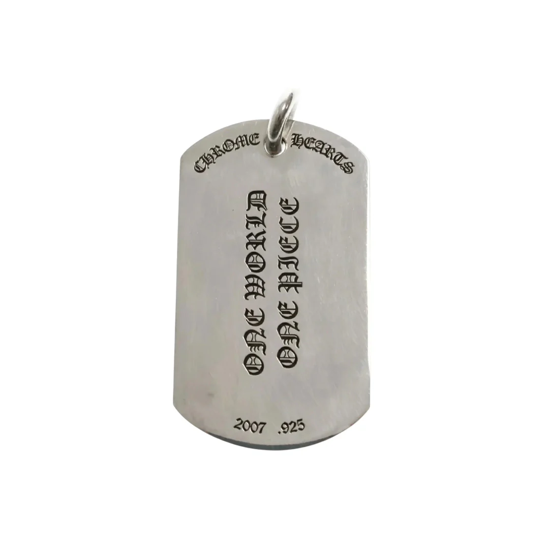 Chrome Hearts One World One Peace Dog Tag (With Chain) - Image 2