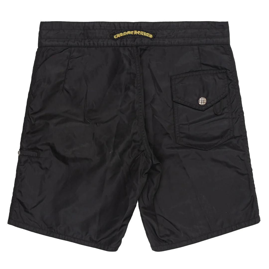 Chrome Hearts Patch Swim Shorts Black Yellow - Image 2