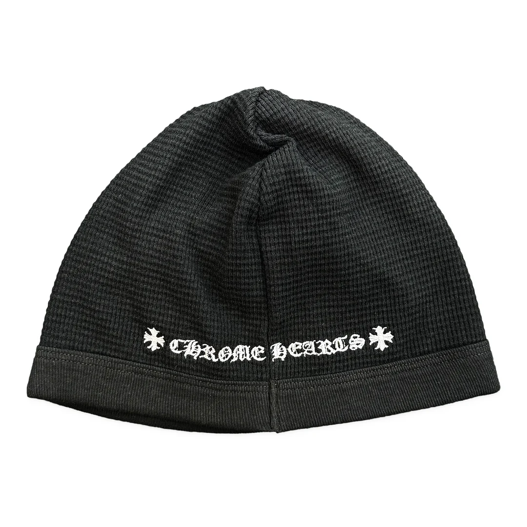 Chrome Hearts Plus Cross Skull Cap Beanie Black/White - Image 2