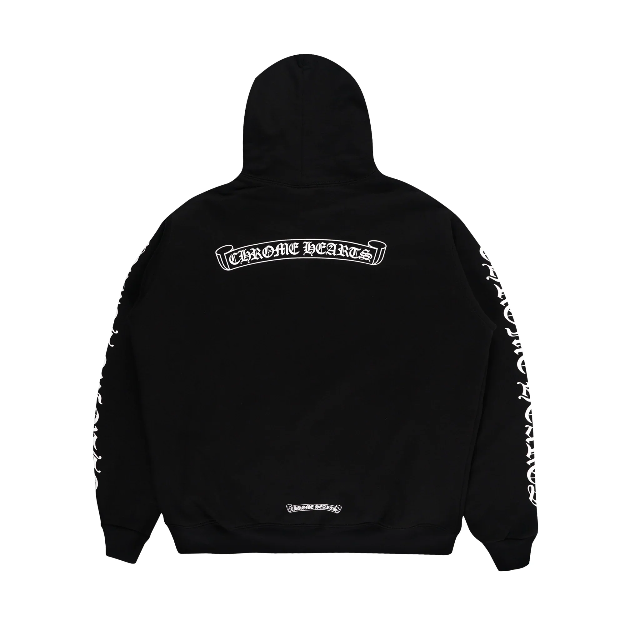 Chrome Hearts Scroll Zip Up Hoodie Black - Image 2