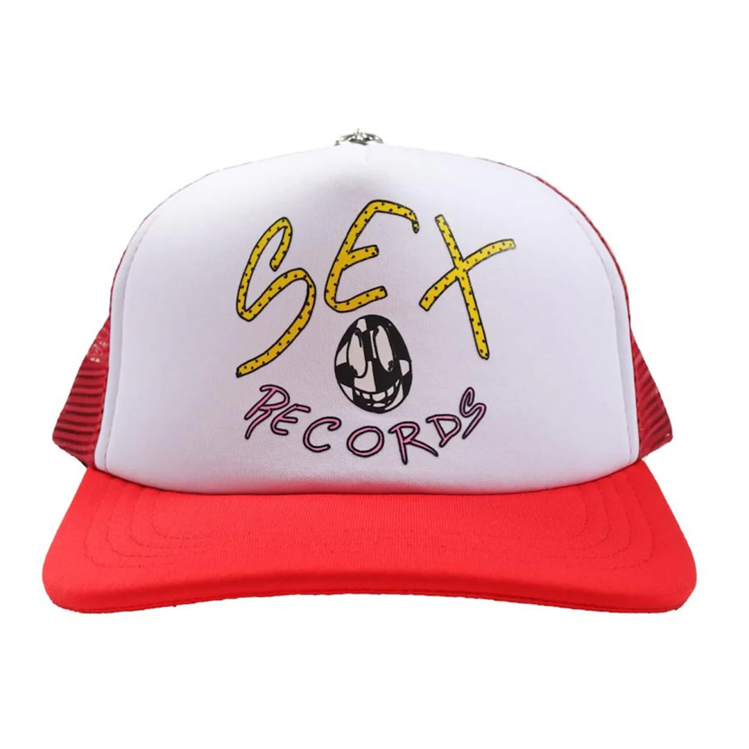 Chrome Hearts Sex Records Matty Boy Trucker Hat Red