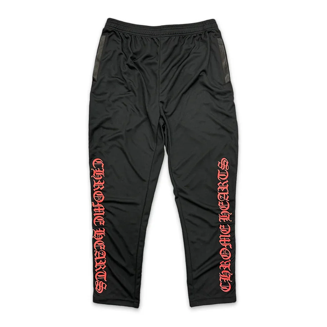 Chrome Hearts Side Stripe Track Pants Black & Red