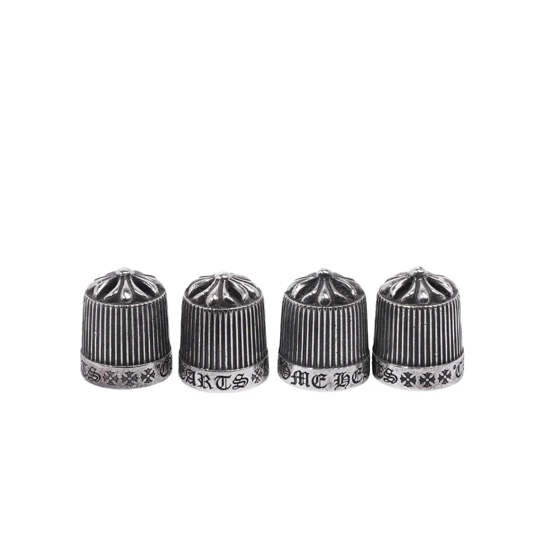 Chrome Hearts Silver Valves Caps