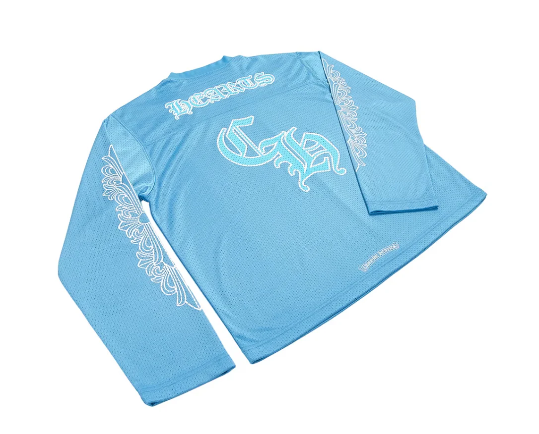 Chrome Hearts Sports Mesh Jersey Blue Long Sleeve - Image 2