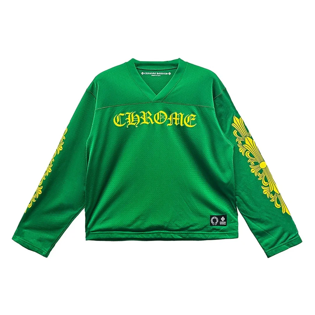 Chrome Hearts Sports Mesh Jersey Long Sleeve Green