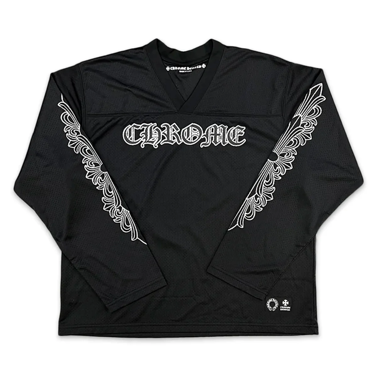 Chrome Hearts Sports Mesh Long Sleeve Jersey Black