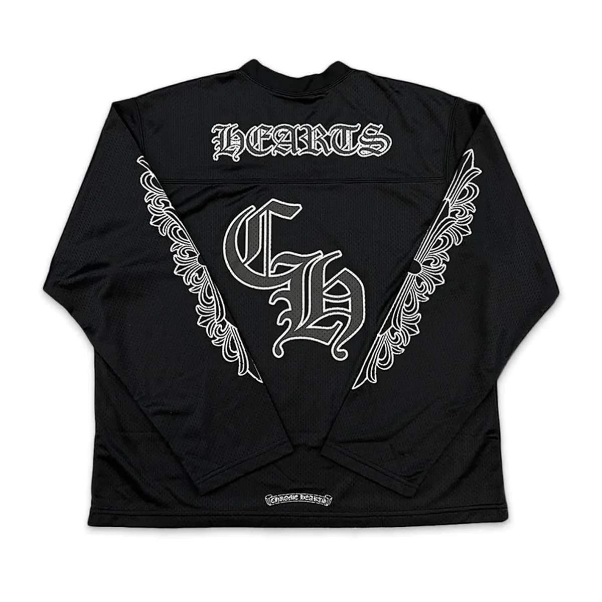 Chrome Hearts Sports Mesh Long Sleeve Jersey Black - Image 2