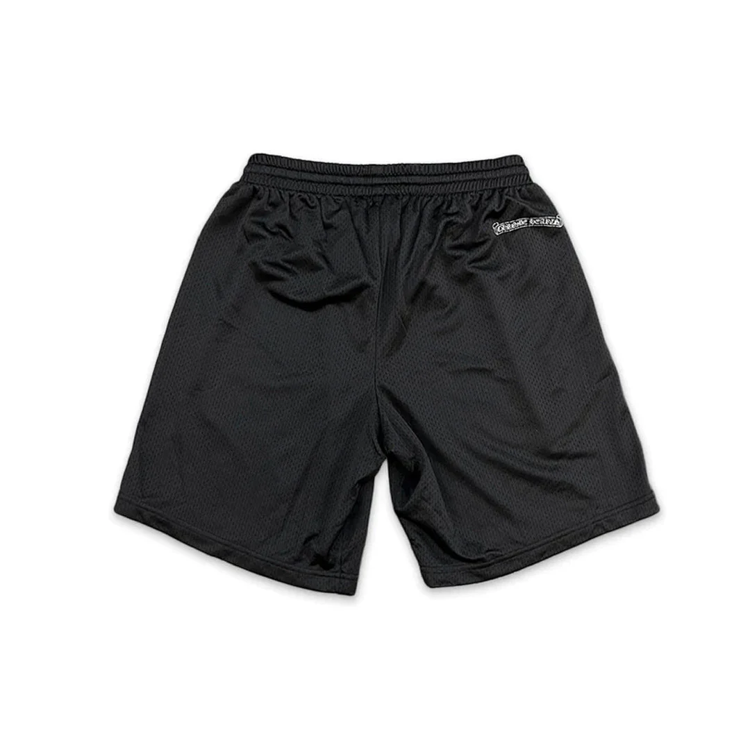 Chrome Hearts Sports Mesh Varsity Shorts Black - Image 2