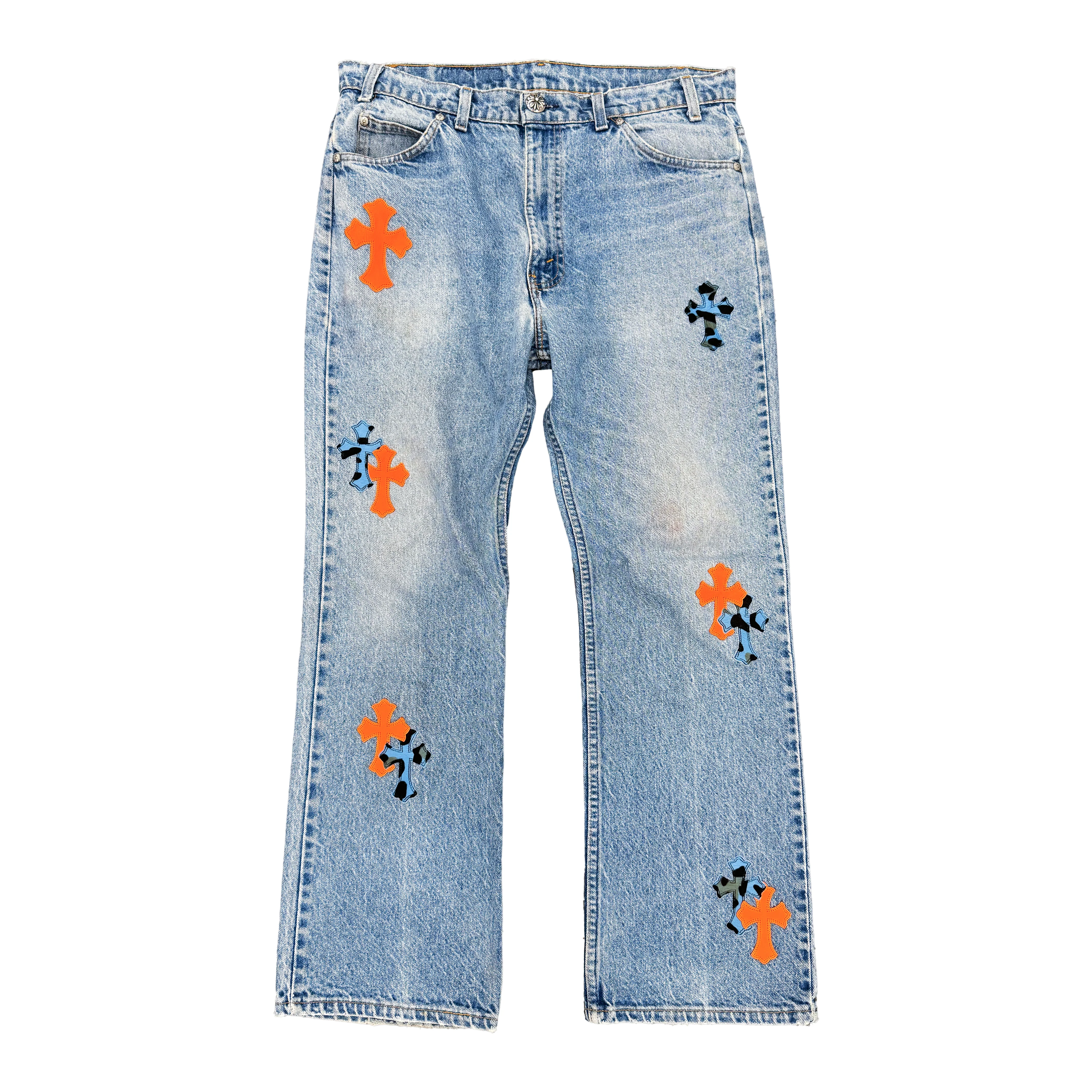 Chrome Hearts St Barths Exclusive Cross Patch Jeans