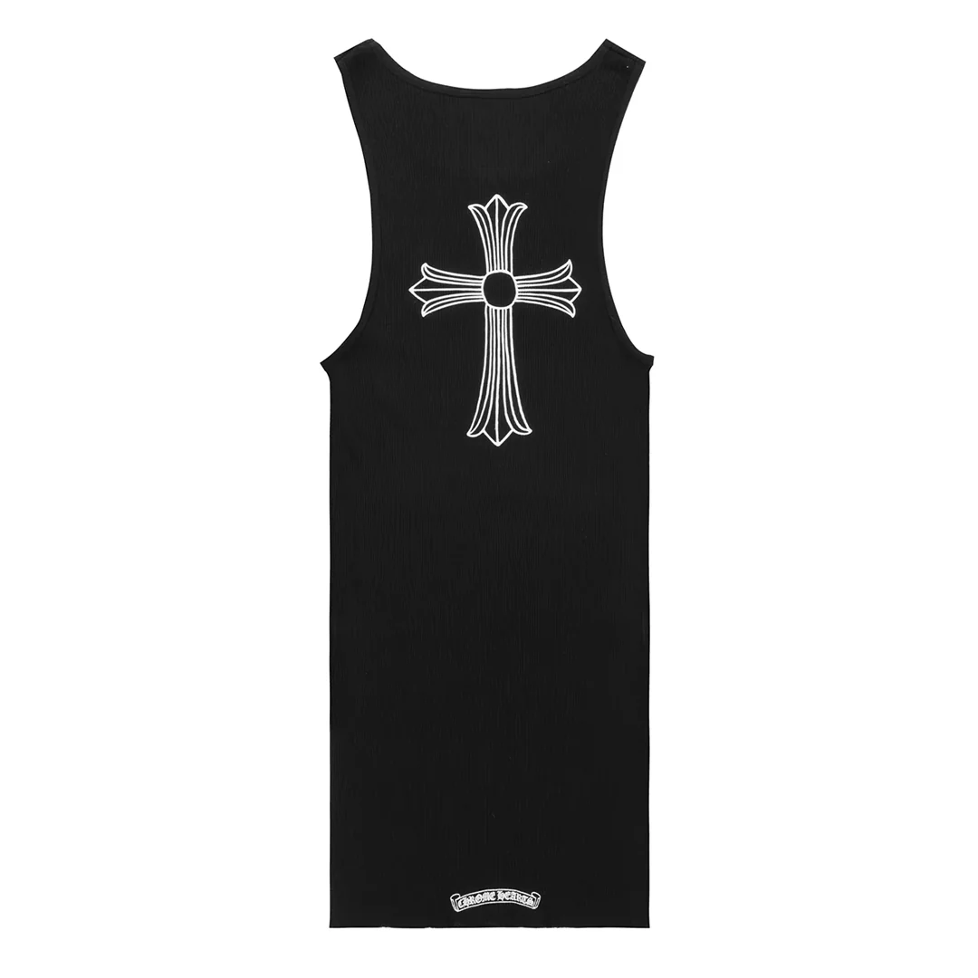 Chrome Hearts T Bar Rib Tank Top Black - Image 2