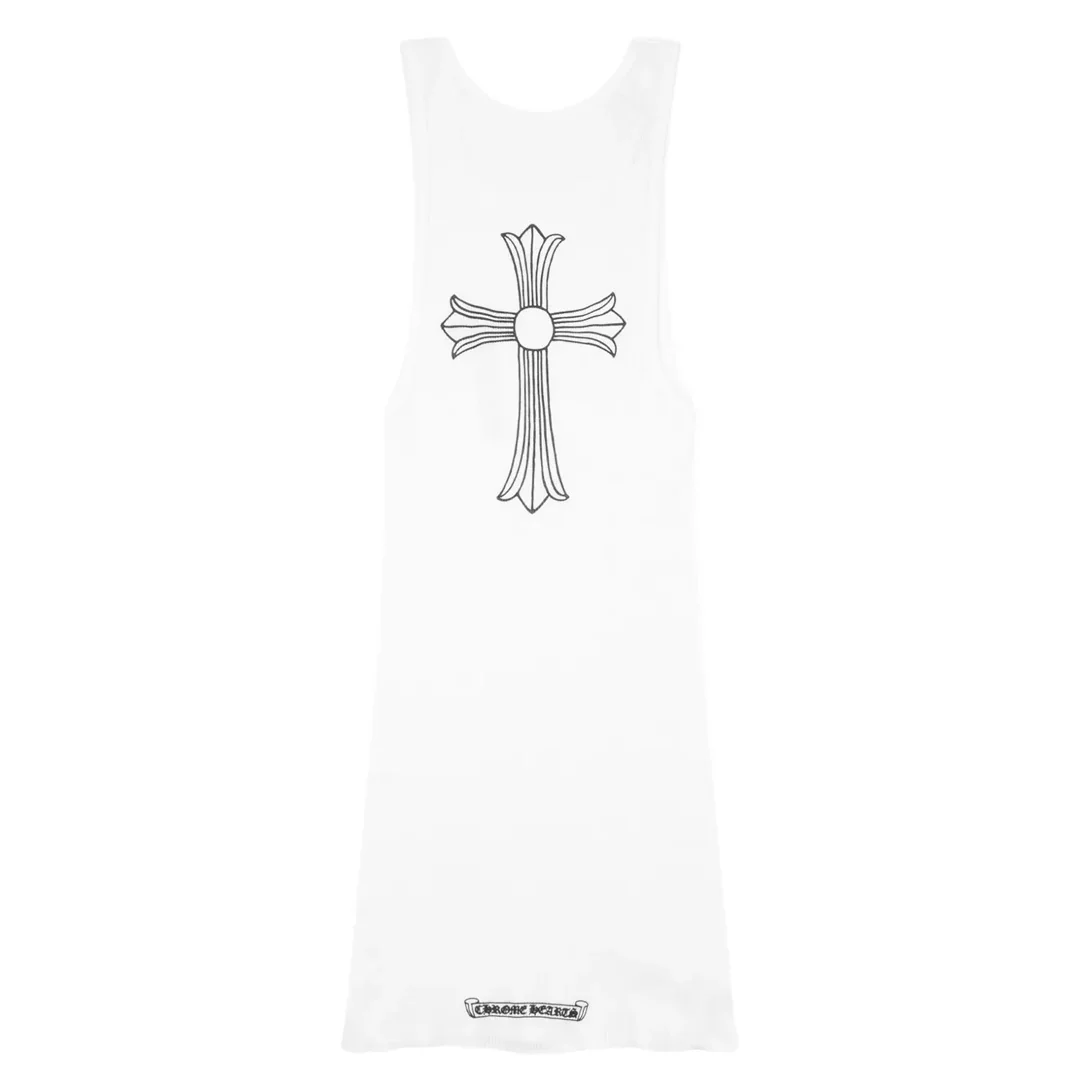 Chrome Hearts T Bar Rib Tank Top White - Image 2