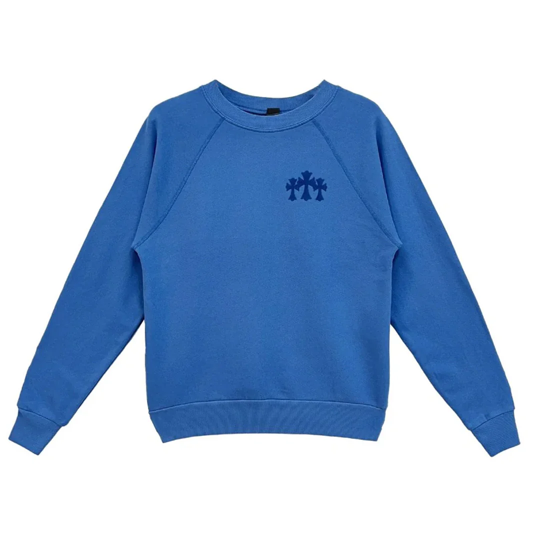 Chrome Hearts Triple Cross CH Crewneck Blue (Womens) - Image 2