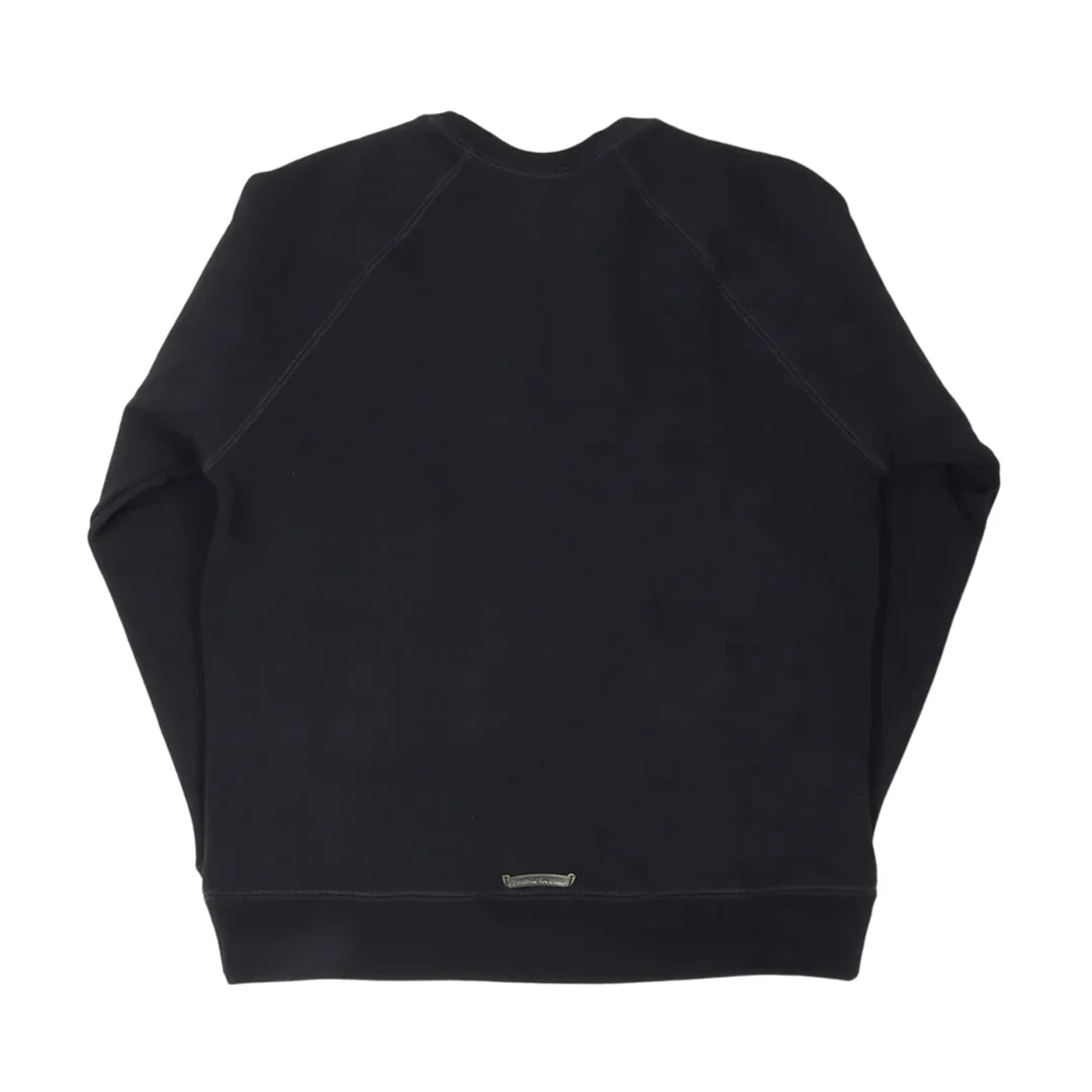 Chrome Hearts Paper Jam Triple Cross Crewneck Navy/Red - Image 2