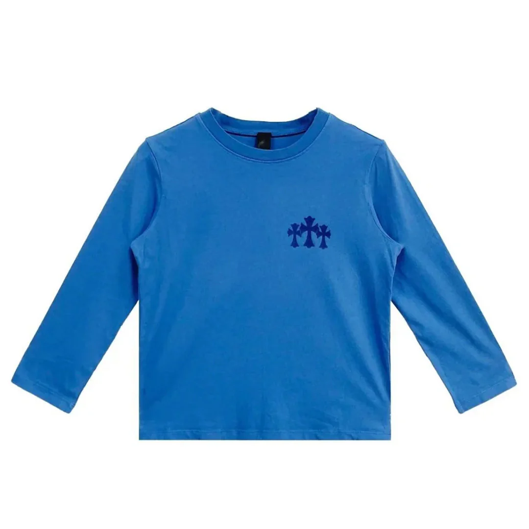 Chrome Hearts Triple Cross Hollywood Long Sleeve Blue (Womens) - Image 2