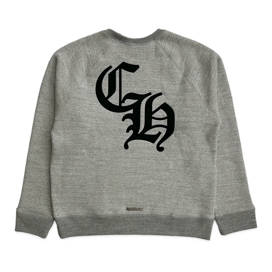 Chrome Hearts Triple Cross Nylon CH Logo Crewneck Grey - Image 2