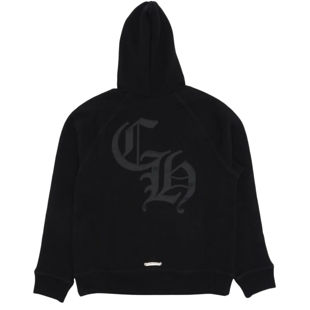 Chrome Hearts Triple Cross Nylon CH Logo Hoodie Black - Image 2