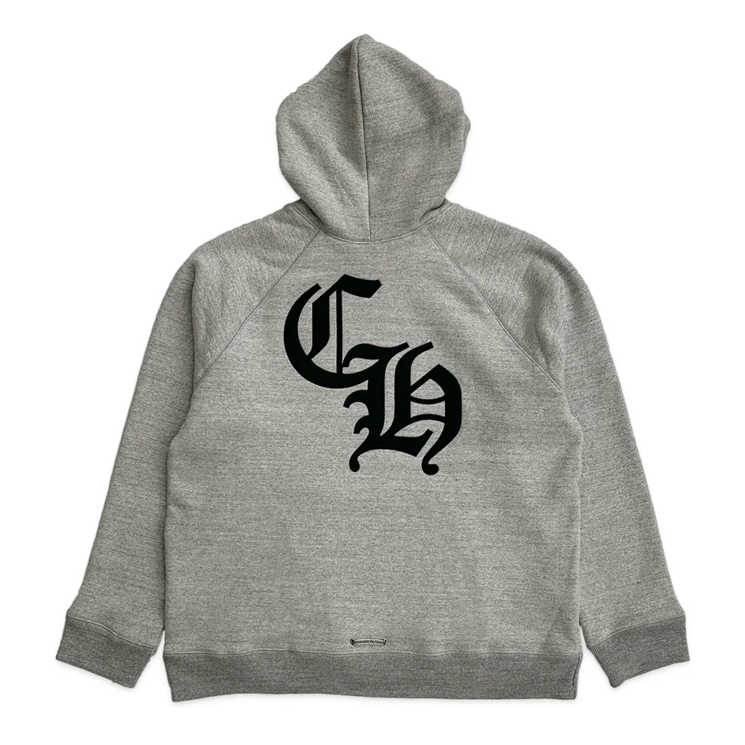 Chrome Hearts Triple Cross Nylon CH Logo Hoodie Grey - Image 2