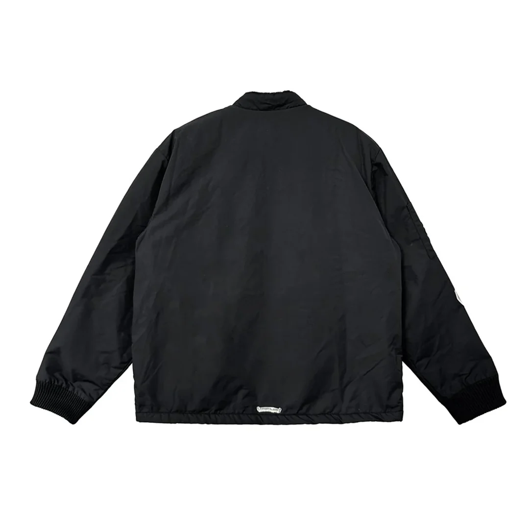 Chrome Hearts Triple Cross Patch Racing Jacket Black - Image 2