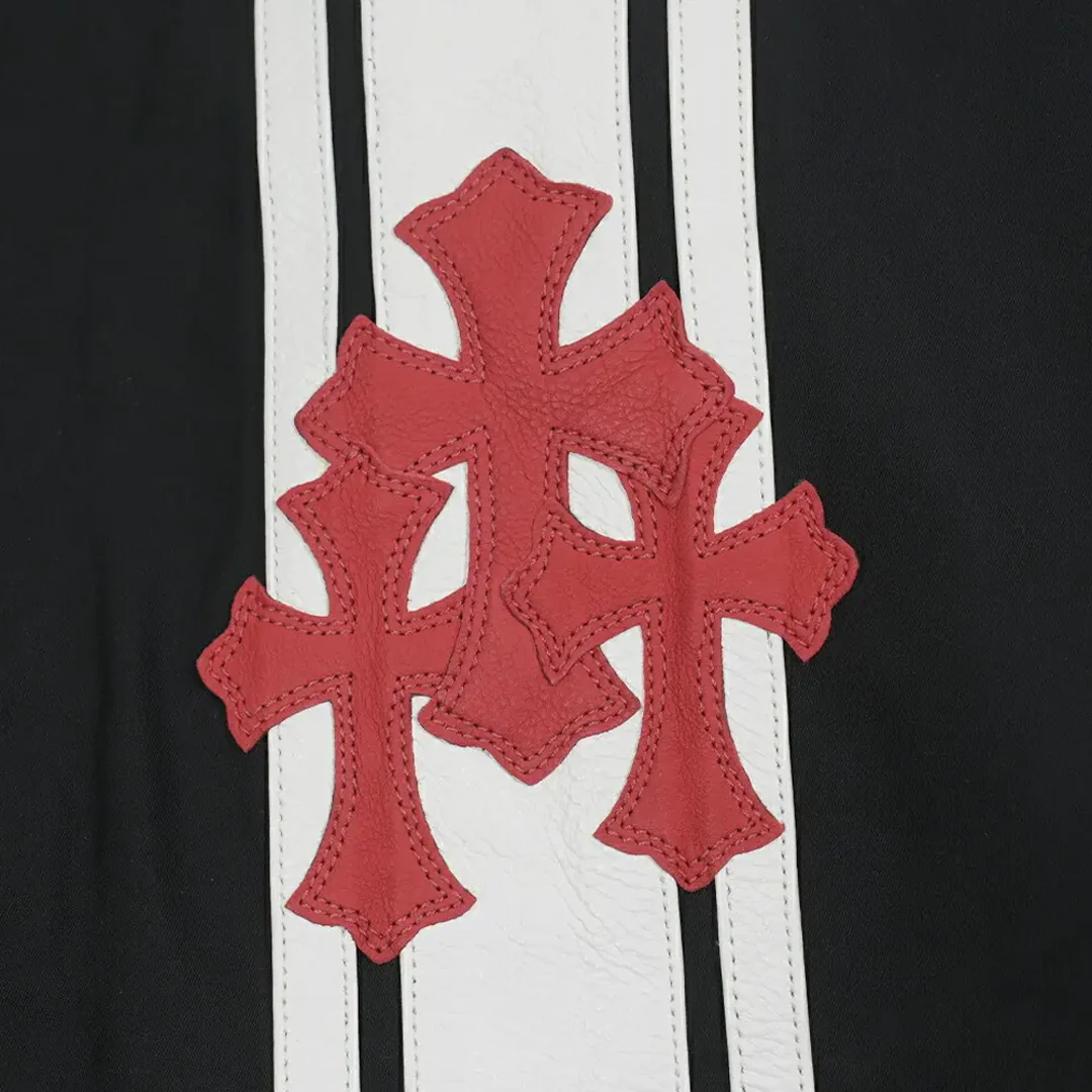 Chrome Hearts Triple Cross Patch Racing Jacket Black - Image 3