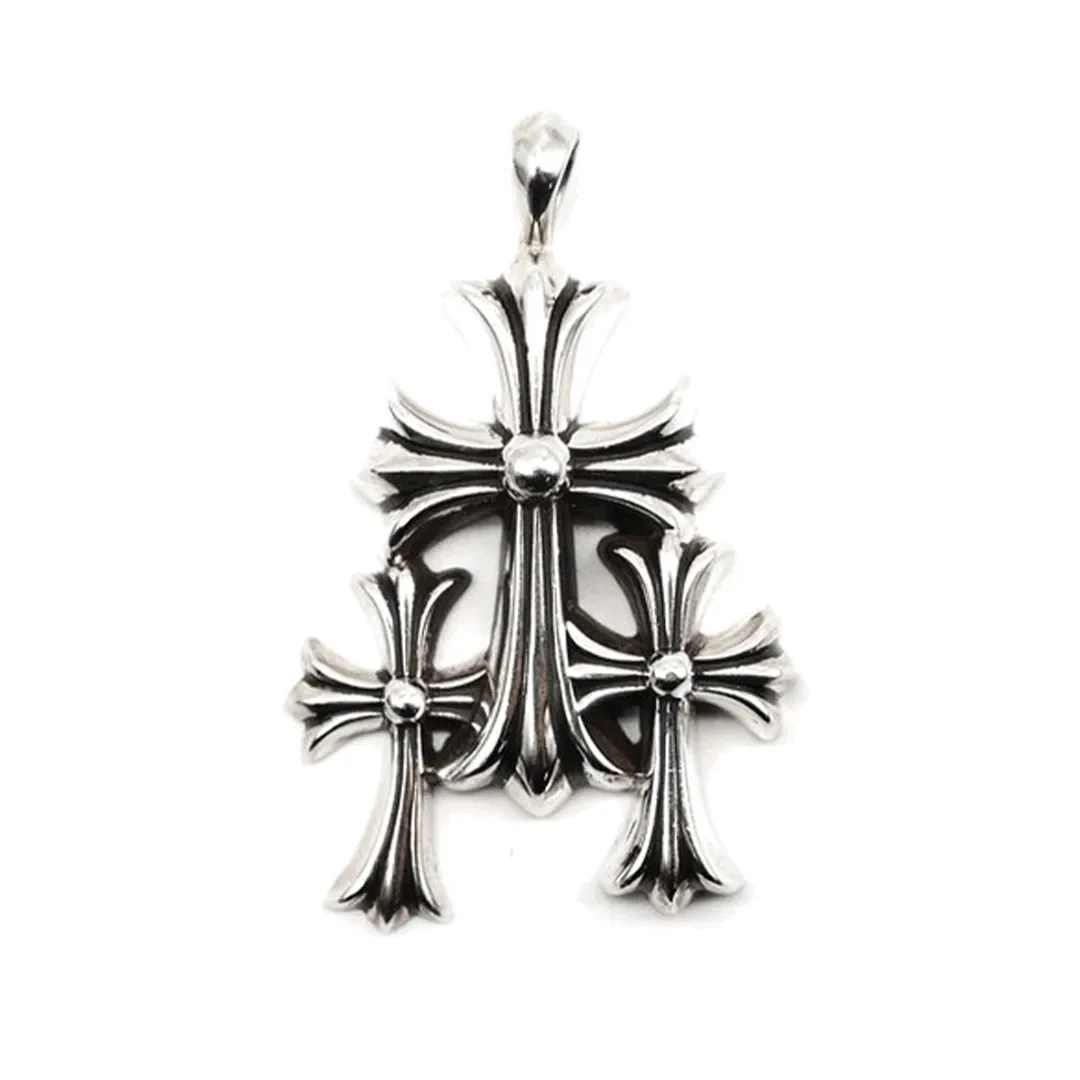 Chrome Hearts Triple Cross Pendant (Ball Chain Included)