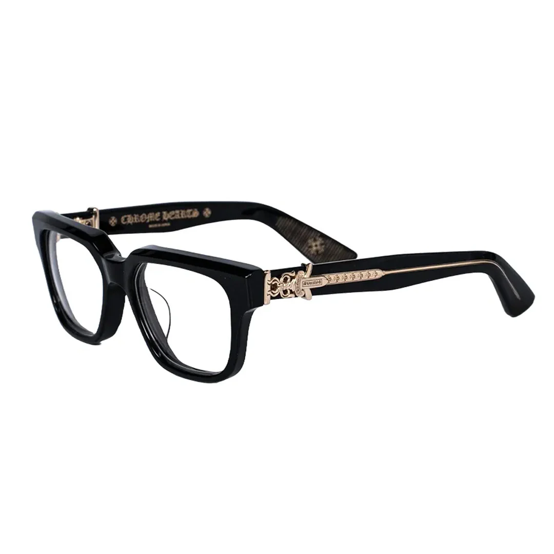 Chrome Hearts "Vagillionaire 2" Black/Gold Glasses