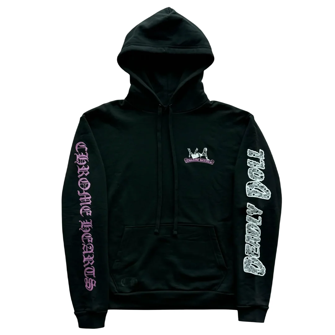 Chrome Hearts x Deadly Doll Hoodie Black - Image 2