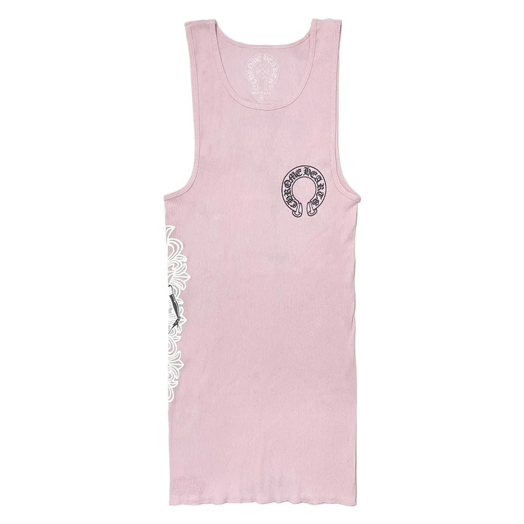 Chrome Hearts x Deadly Doll Rib Art Basel Tank Top Pink