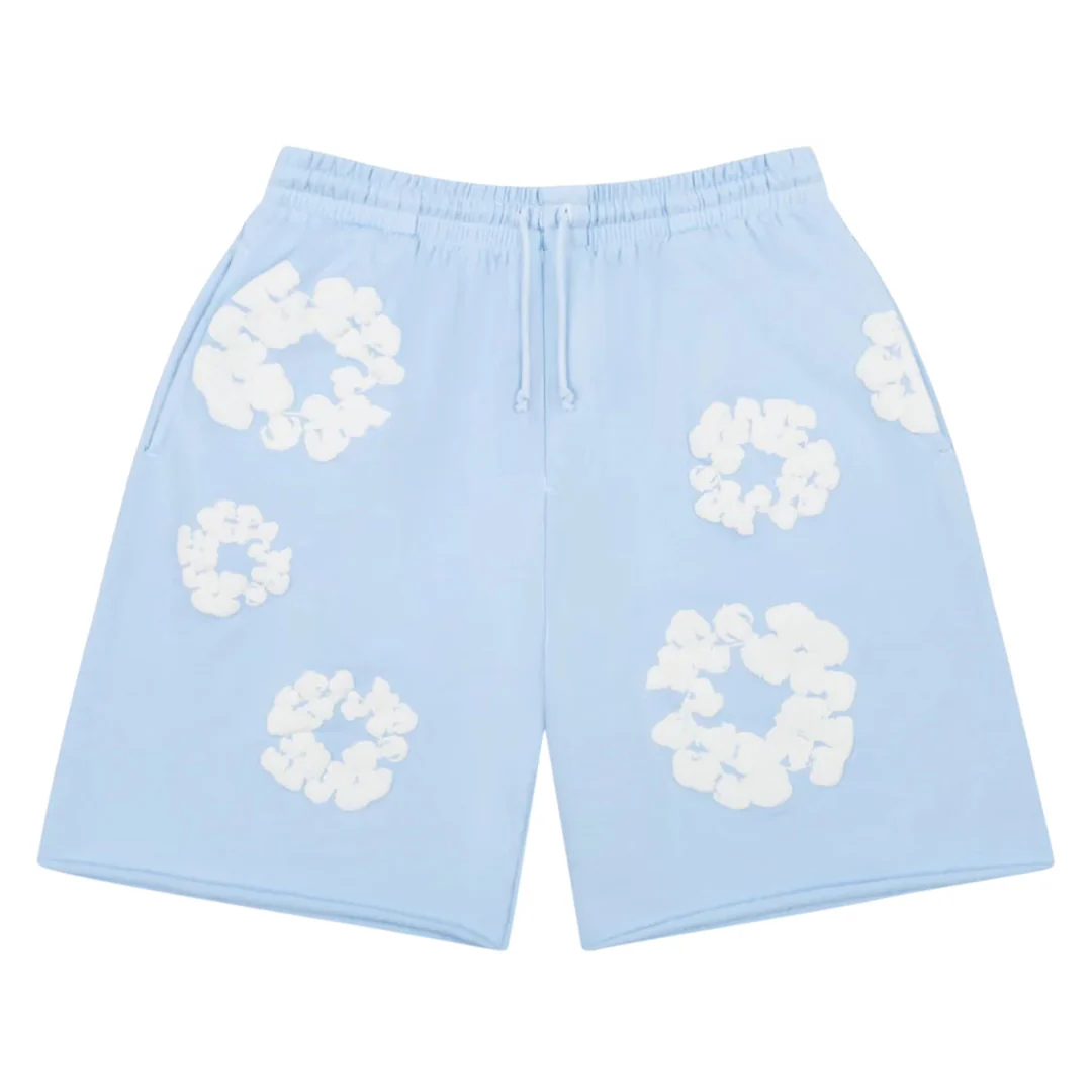 Denim Tears The Cotton Wreath Shorts Powder Blue