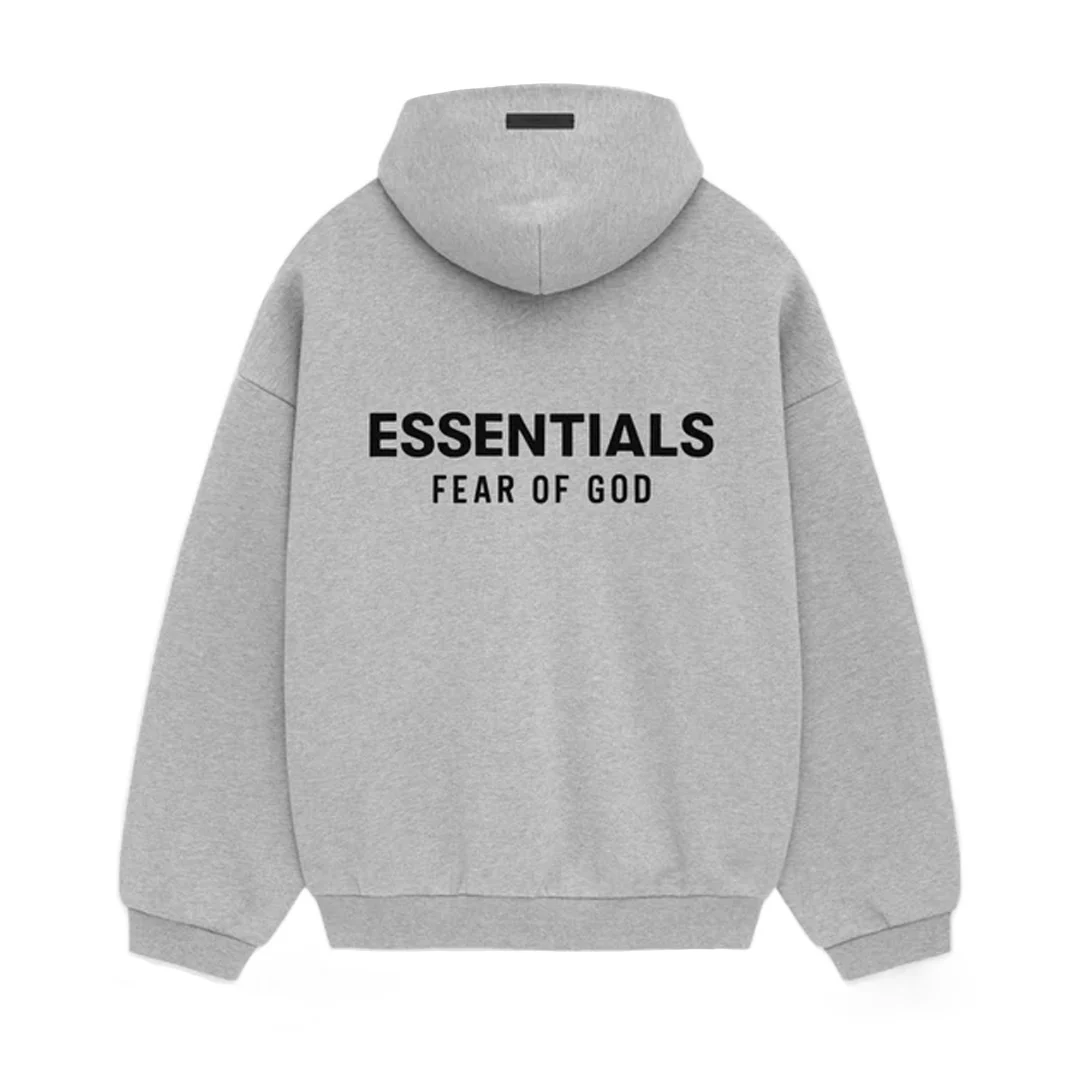 Fear of God Essentials Hoodie Light Heather Oatmeal (FW24) - Image 2