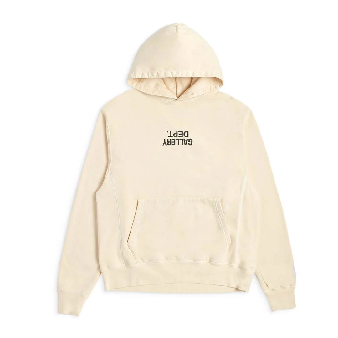 Gallery Dept. Upside Down Logo Hoodie Cream