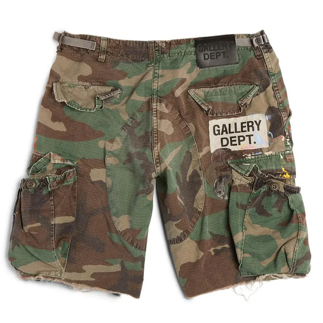 Gallery Dept. G Patch Woodland Camo Cargo Shorts - Image 2