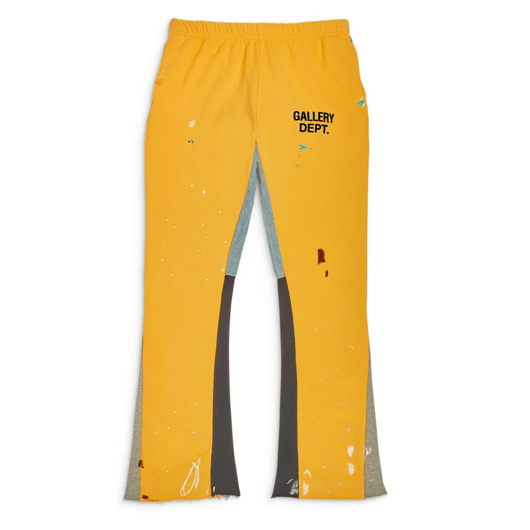 Gallery Dept. Painted Flare Sweat Pants Yellow