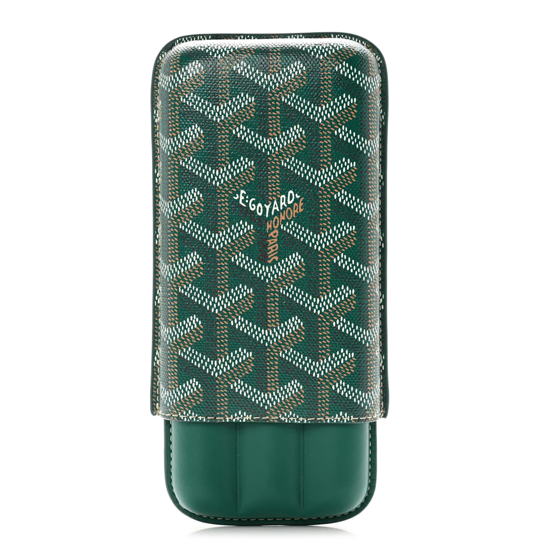 Goyard Churchill 3 Cigar Case Green