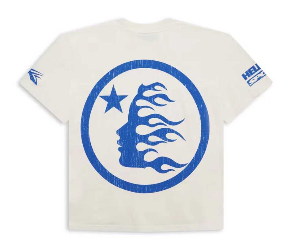 Hellstar Beat Us! T-shirt White/Blue - Image 2