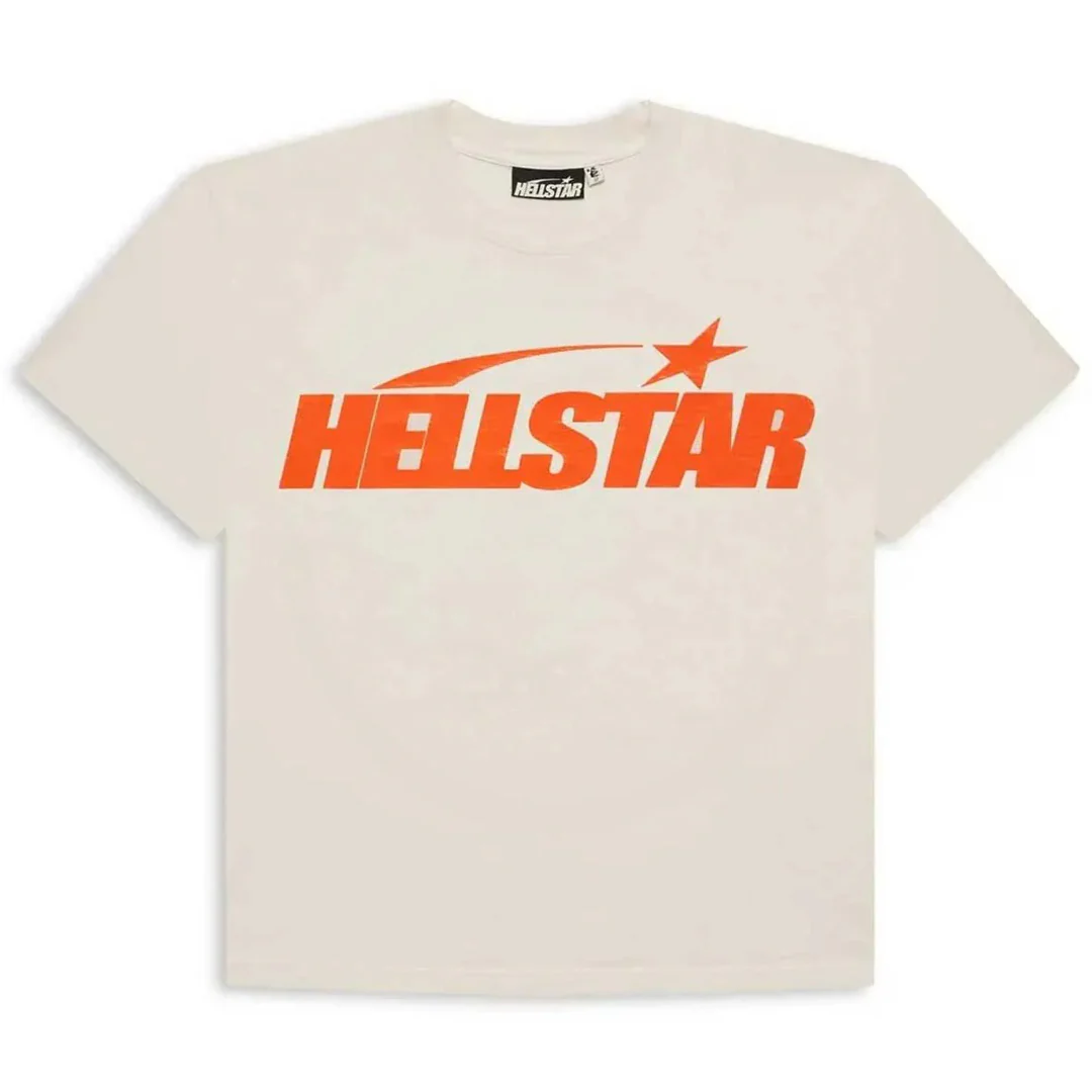 Hellstar Classic Logo T-Shirt Cream/Orange