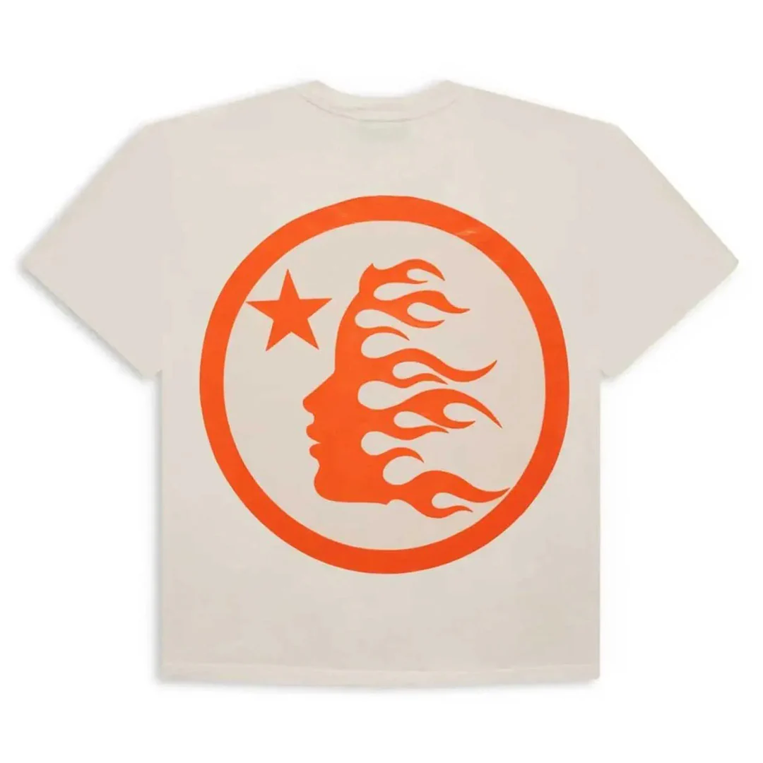 Hellstar Classic Logo T-Shirt Cream/Orange - Image 2