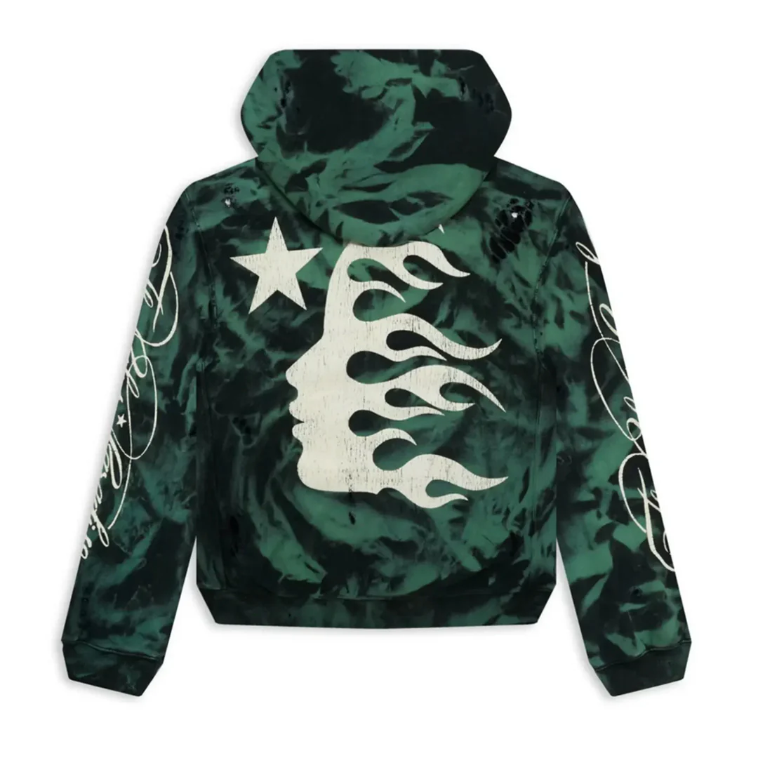 Hellstar Lava No Guts Hoodie Green - Image 2
