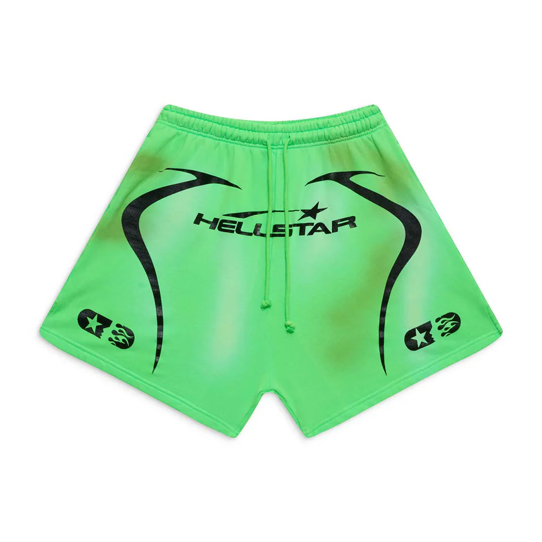 Hellstar Warm Up Shorts Neon Green
