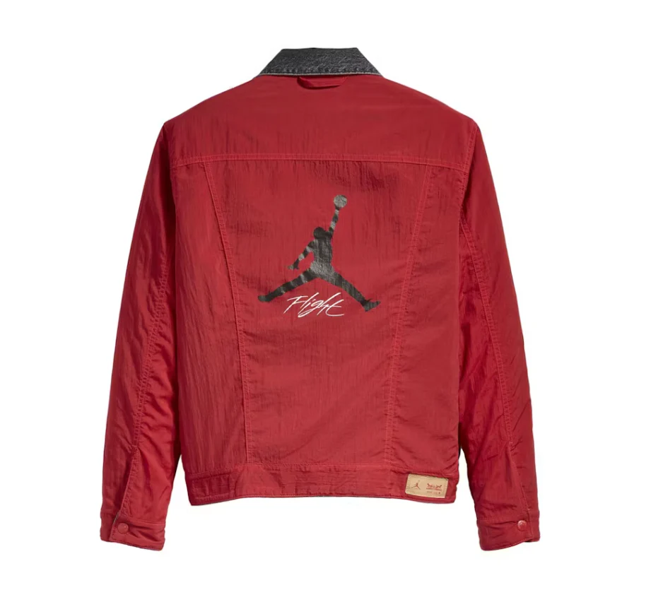 Jordan Levis Reversible Trucker Jacket Black/Red - Image 2
