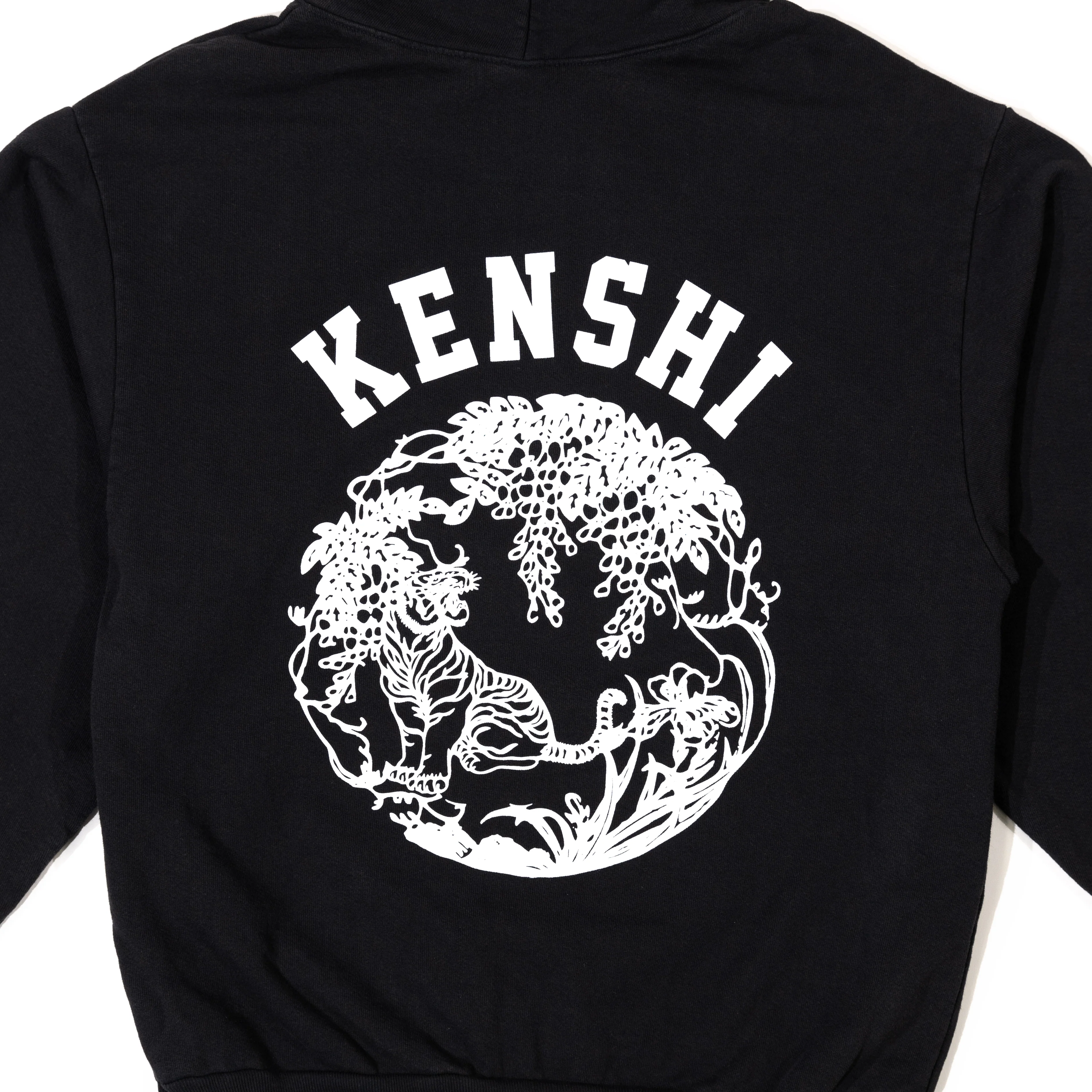 Kenshi Tiger Logo Hoodie Faded Black - Image 3