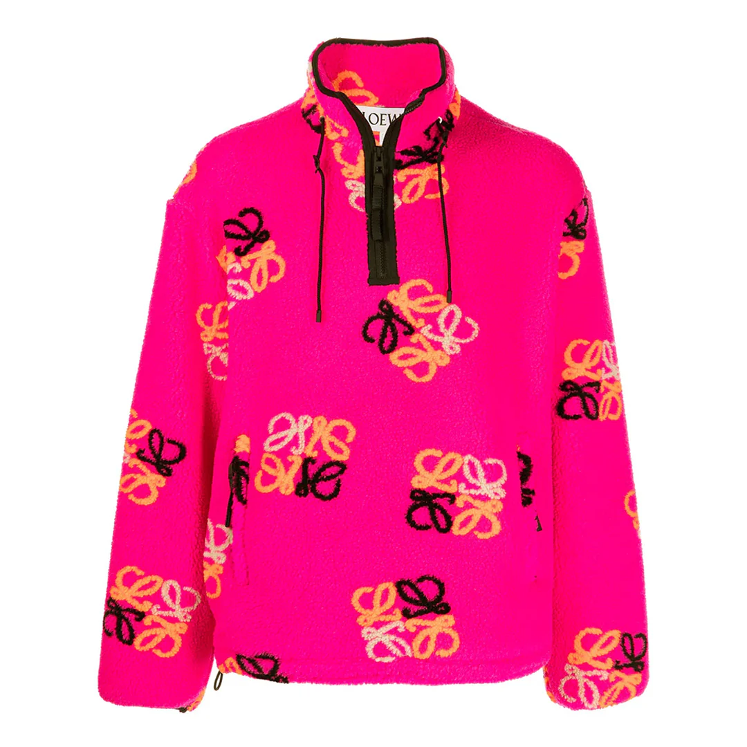 Loewe Anagram Jacquard Half Zip Fleece