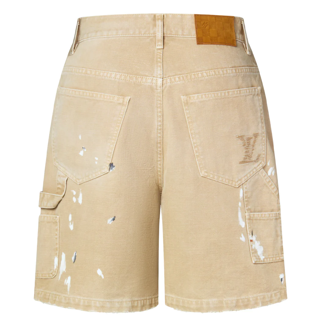 Louis Vuitton Embellished Denim Carpenter Shorts - Image 2